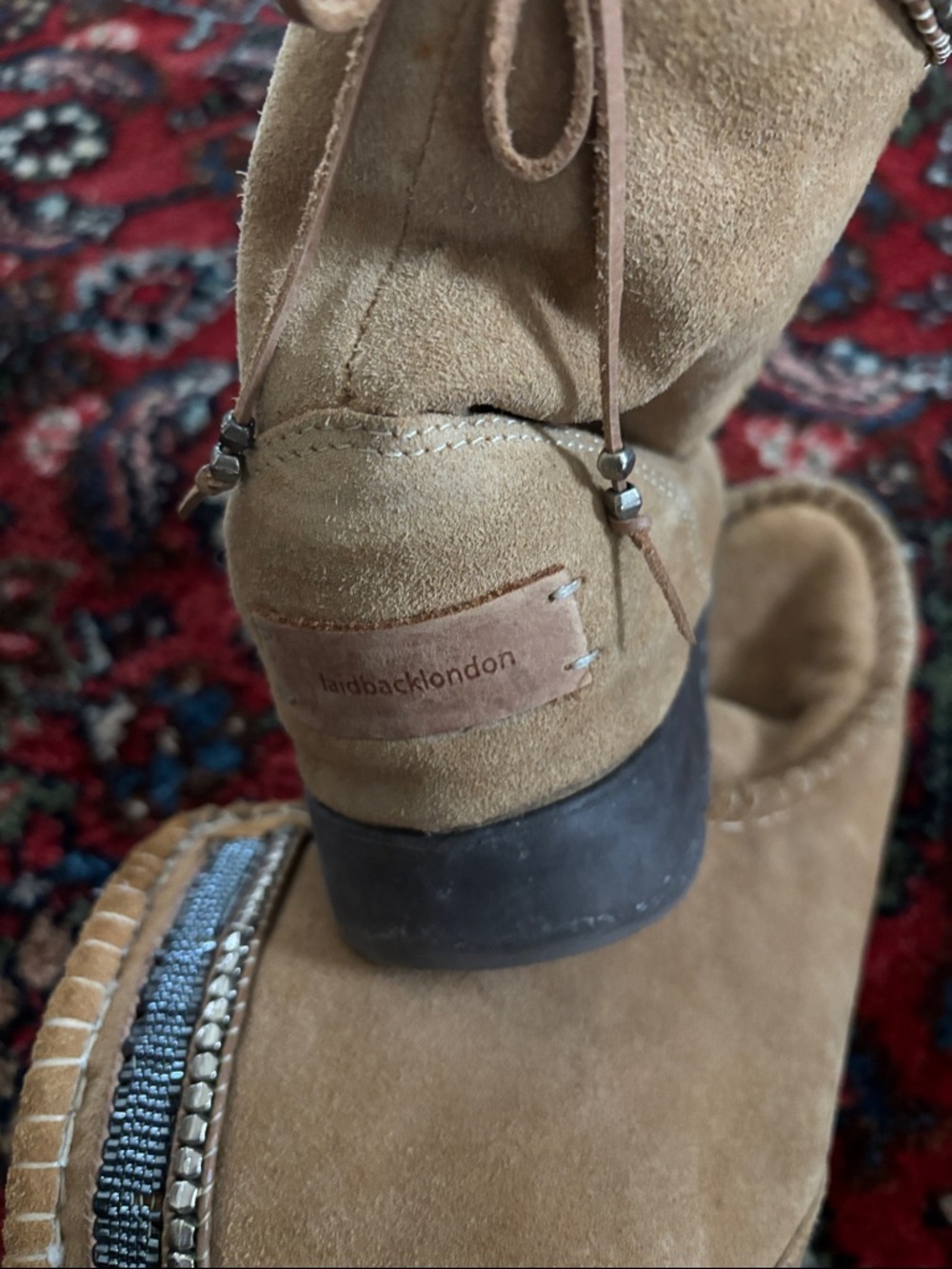 laidbacklondon Tan Suede Winter Boots